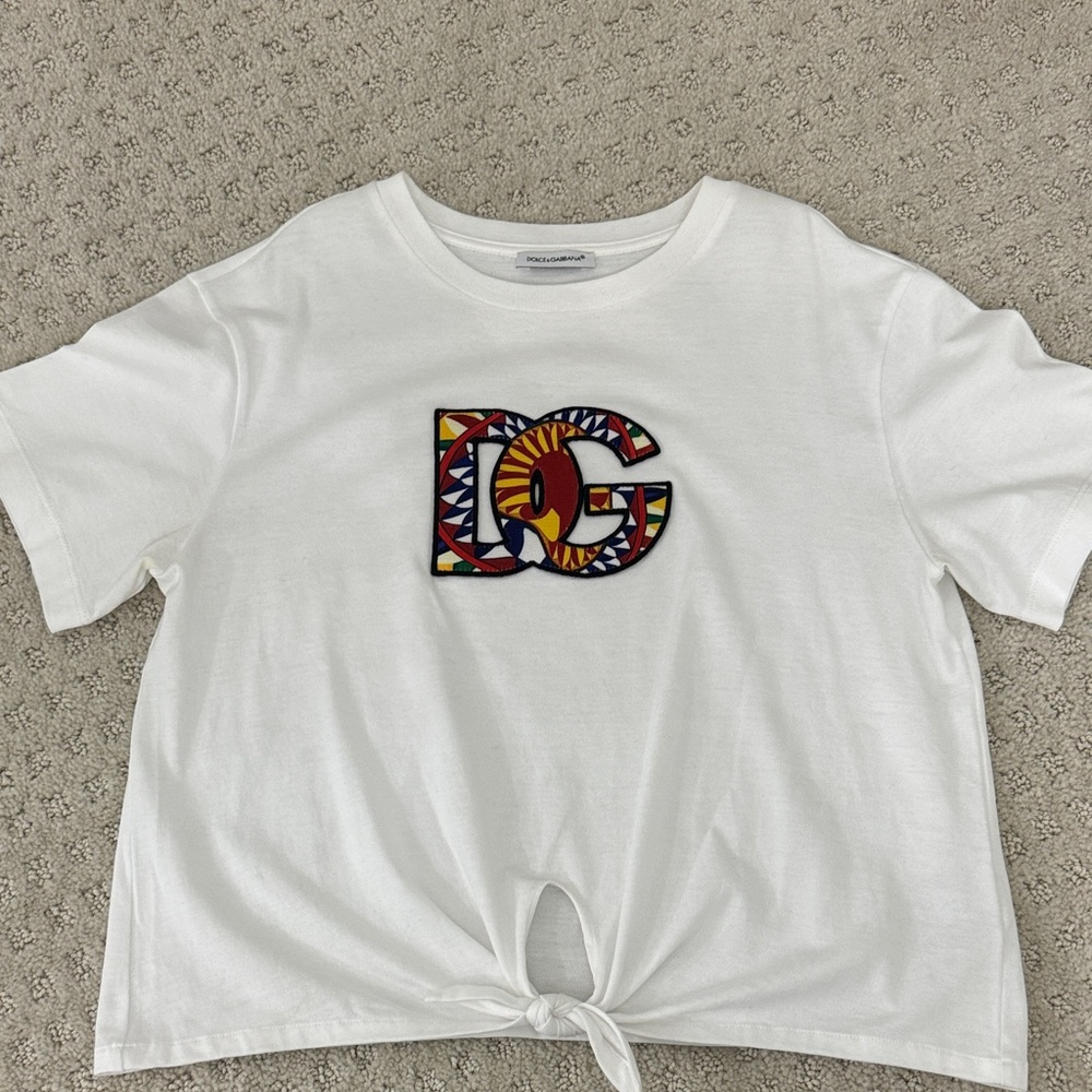 Dolce & Gabbana White Graphic Kids T-Shirt